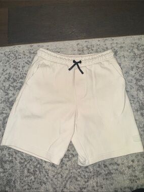 Boy Cream Drawstring Casual Shorts